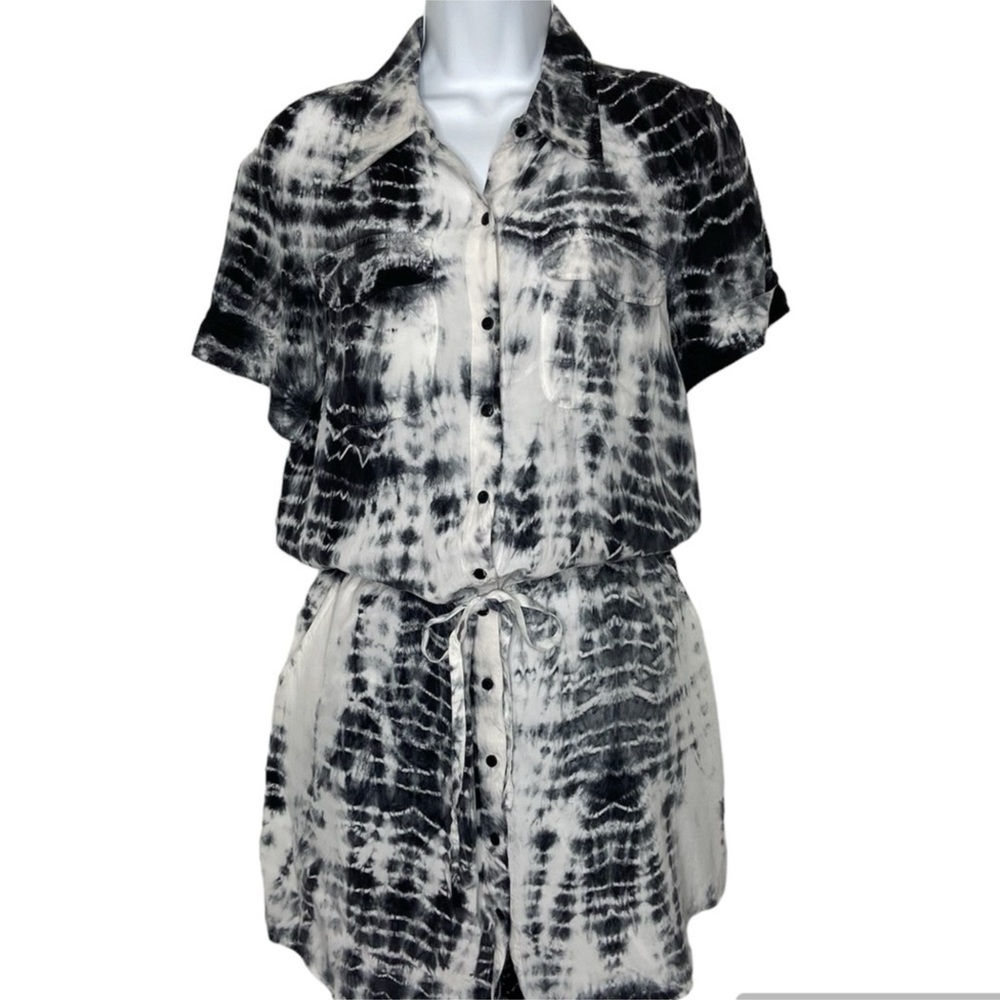 Guess Tie Dye Black & White Dress